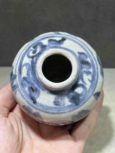 古玩陶瓷明早期青花花卉紋蓋罐拍賣,當前價格888元