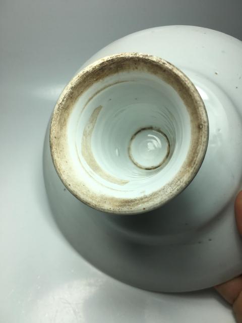 古玩陶瓷(極美)甜白釉高足貢盤拍賣,當前價格1888元