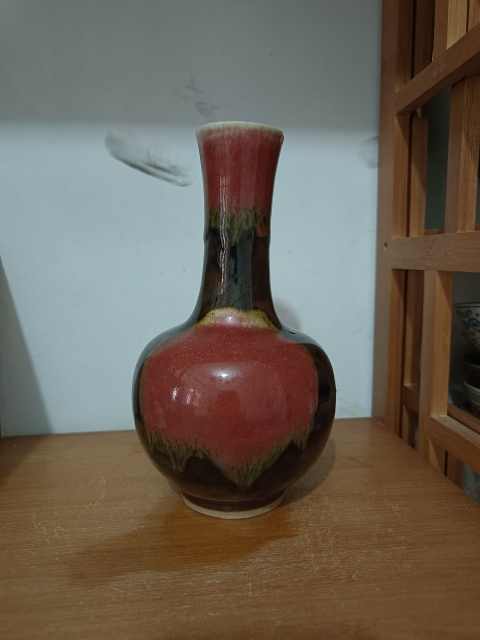 古玩陶瓷清中三羊開泰賞瓶拍賣，當前價格3900元