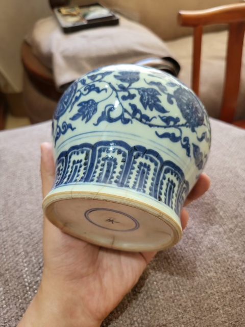 古玩陶瓷青花纏枝天字罐拍賣,當前價格350000元