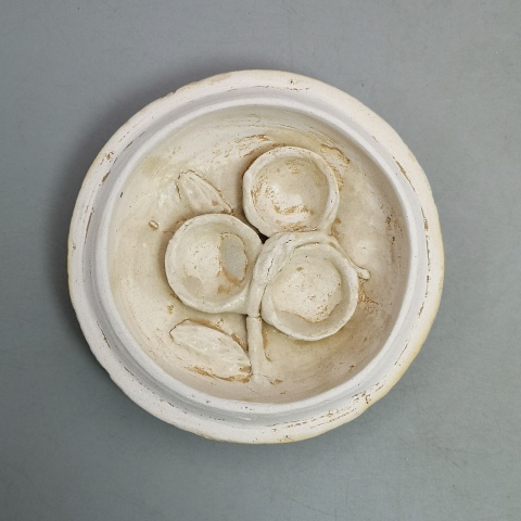 古玩陶瓷元代青花花卉紋粉盒子母盒拍賣，當前價格12345元