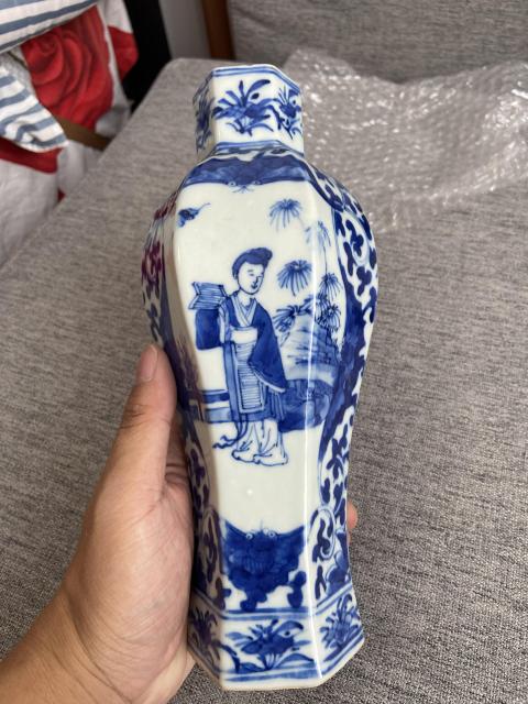 古玩陶瓷青花六方瓶拍賣,當前價格10000元