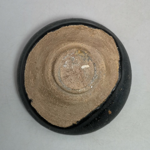 古玩陶瓷南宋建窯系黑釉束口盞拍賣，當前價格7800元