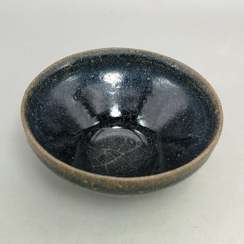 古玩陶瓷南宋建窯系黑釉束口盞拍賣，當前價格7800元