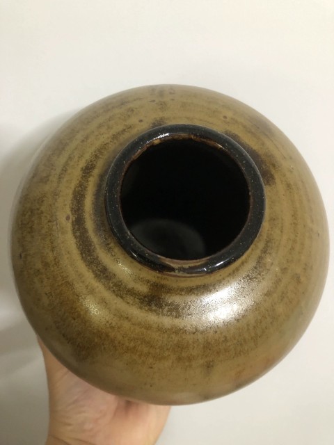 古玩陶瓷明末清初磁州窯茶葉末釉蓋罐拍賣,當前價格3200元