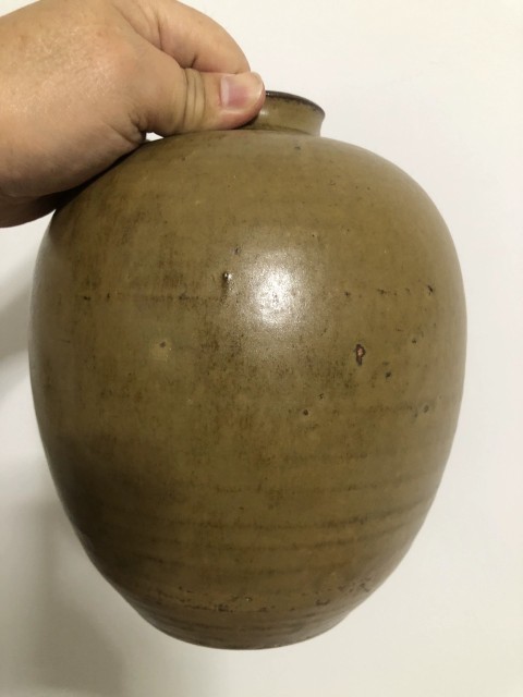 古玩陶瓷明末清初磁州窯茶葉末釉蓋罐拍賣,當前價格3200元