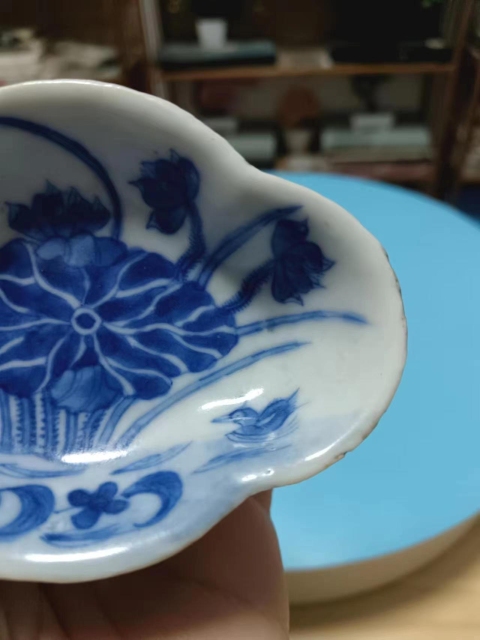 古玩陶瓷光緒海棠形青花盤拍賣，當(dāng)前價格1888元