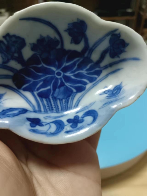 古玩陶瓷光緒海棠形青花盤拍賣，當(dāng)前價格1888元