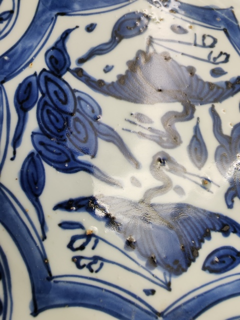 古玩陶瓷萬歷青花對頭鶴雜寶克拉克瓷拍賣，當(dāng)前價(jià)格5880元