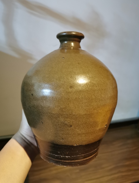 古玩陶瓷茶葉末釉嘟嚕瓶拍賣，當前價格2800元