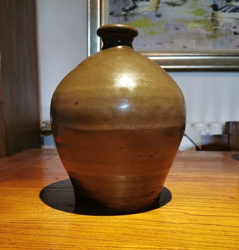 古玩陶瓷茶葉末釉嘟嚕瓶拍賣，當前價格2800元
