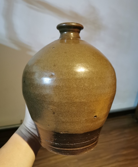 古玩陶瓷茶葉末釉嘟嚕瓶拍賣，當前價格2800元