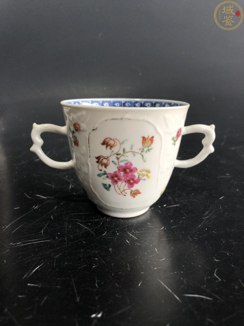 古玩陶瓷雍乾洋彩模印牡丹爵杯拍賣,當前價格2500元
