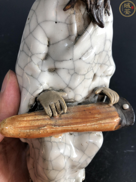 古玩陶瓷哥釉人物撫琴坐像拍賣，當前價格1200元