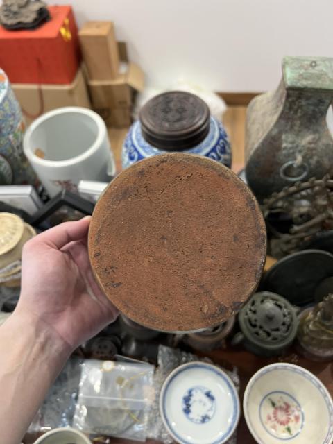 古玩陶瓷清代綠釉筒式洗拍賣，當前價格399元