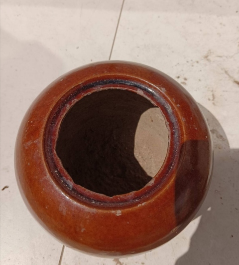古玩陶瓷光緒鈞紅釉圍棋罐拍賣，當(dāng)前價格6800元