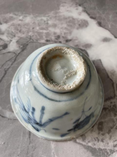 古玩陶瓷明代青花雙鳳穿花撇口碗拍賣,當前價格1980元