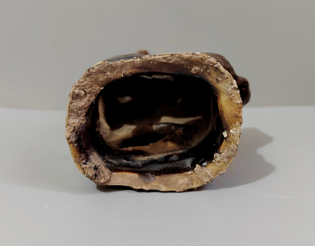 古玩陶瓷清晚期醬釉獅子擺件（已實物鑒真）拍賣，當前價格1600元