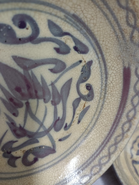 古玩陶瓷清.青花盤拍賣，當前價格198元