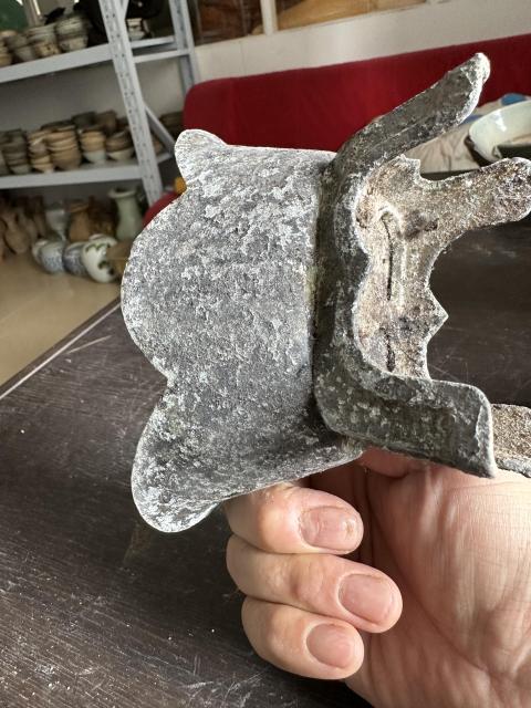 古玩雜項元寶型燭臺拍賣,當前價格59元