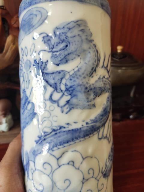 古玩陶瓷龍紋帽筒拍賣,當前價格3元