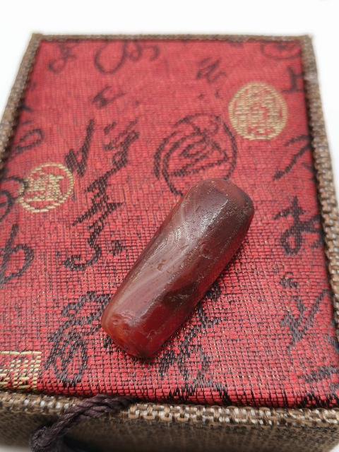 古玩玉器秦·天然紅瑪瑙多棱珠拍賣,當前價格100元