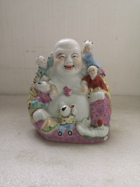 古玩陶瓷粉彩五子登科造像拍賣,當(dāng)前價格480元