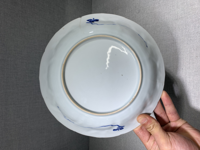 古玩陶瓷康熙青花洞石花鳥紋折沿盤拍賣,當前價格1588元