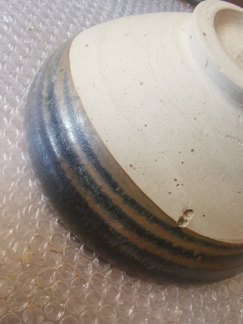 古玩陶瓷元代，耀州窯，窯變黑釉大碗拍賣，當前價格1666元