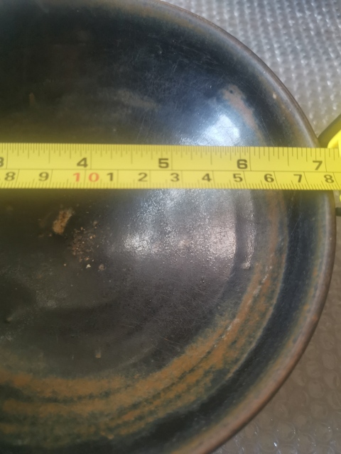 古玩陶瓷元代，耀州窯，窯變黑釉大碗拍賣，當前價格1666元