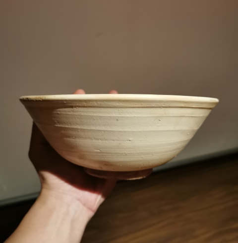 古玩陶瓷元末明初.磁州窯白地褐彩福字大碗拍賣，當前價格698元