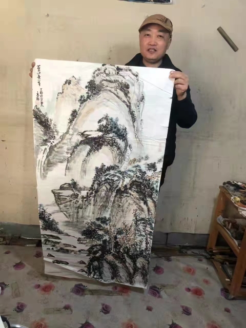 古玩字畫中國美術家協會會員北京墨彩畫院院長趙春雨山水圖拍賣，當前價格1288元