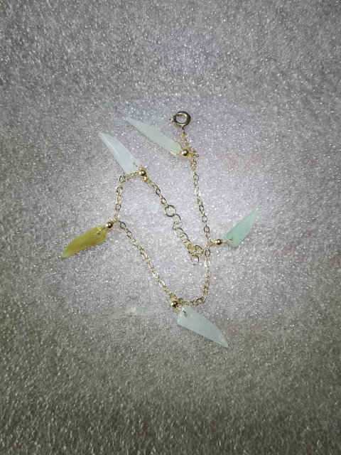 古玩玉器天然翡翠搭配手鏈拍賣,當前價格450元