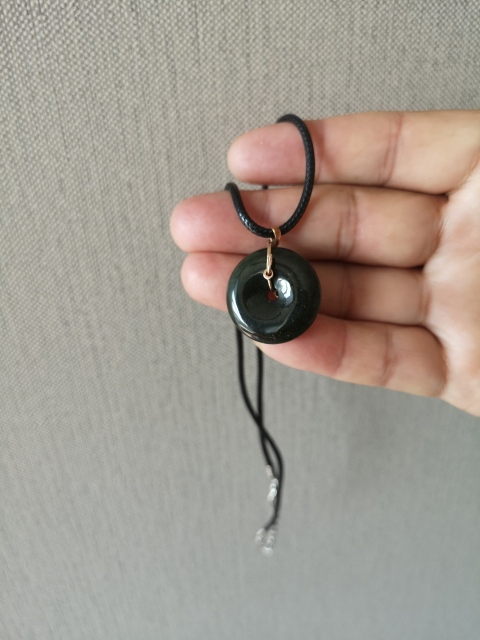 古玩玉器天然翡翠“平安扣”掛墜拍賣,當前價格160元