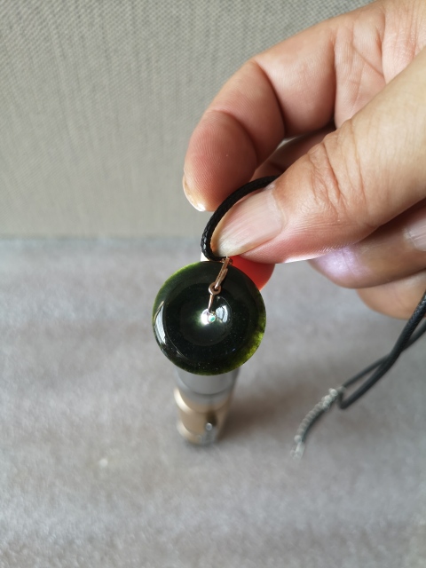 古玩玉器天然翡翠“平安扣”掛墜拍賣,當前價格160元