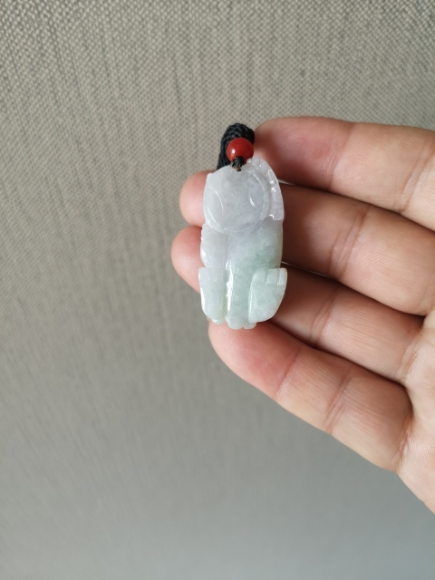 古玩玉器天然翡翠“貔貅”掛件拍賣,當前價格398元