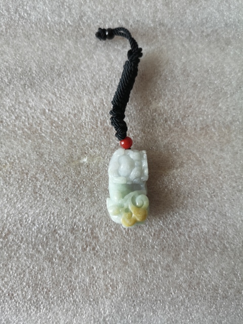 古玩玉器天然翡翠“貔貅”掛件拍賣,當前價格398元