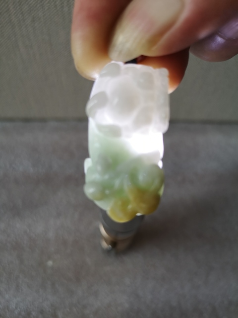 古玩玉器天然翡翠“貔貅”掛件拍賣,當前價格398元