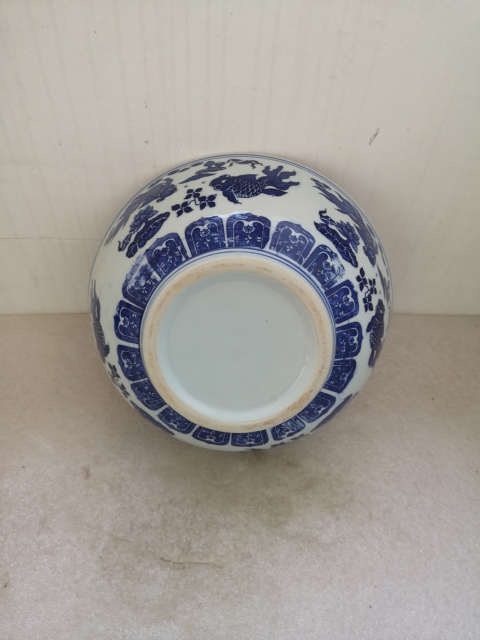 古玩陶瓷青花魚藻紋大碗拍賣,當前價格398元