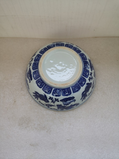 古玩陶瓷青花魚藻紋大碗拍賣,當前價格398元