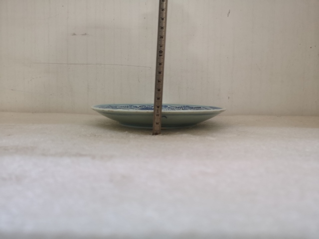 古玩陶瓷青花淡描花卉紋盤拍賣,當前價格450元