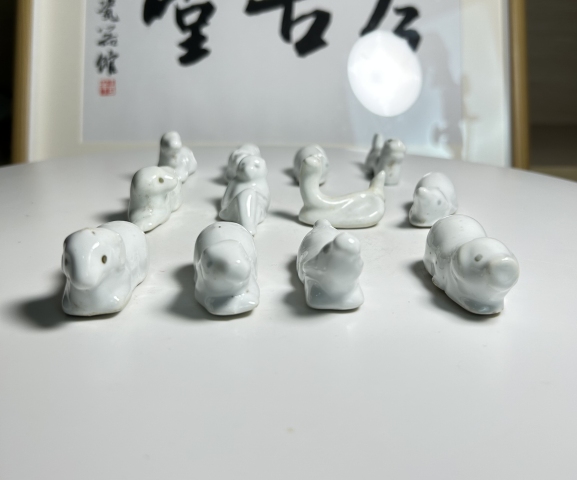 古玩陶瓷青白釉十二生肖造像拍賣，當前價格260元