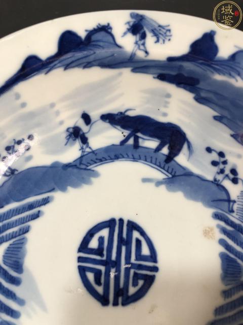 古玩陶瓷晚清青花漁樵耕讀紋筆洗拍賣(mài)，當(dāng)前價(jià)格2500元