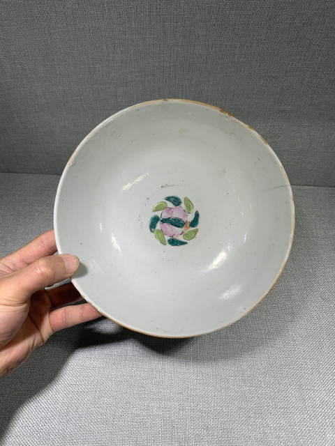 古玩陶瓷晚清粉彩四季花卉紋大碗拍賣,當(dāng)前價(jià)格399元