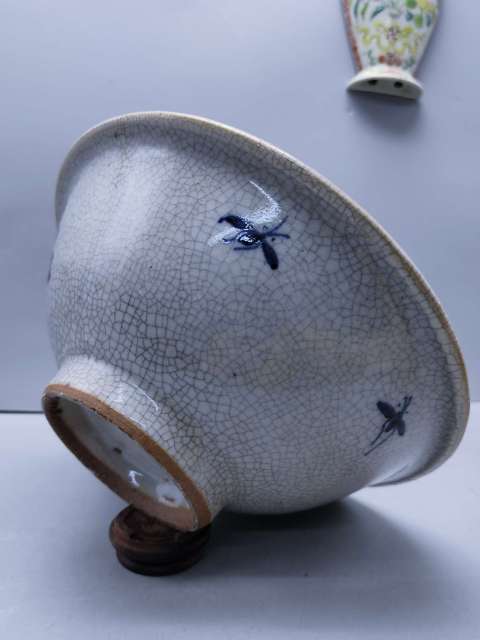 古玩陶瓷哥釉青花碗拍賣，當前價格4600元