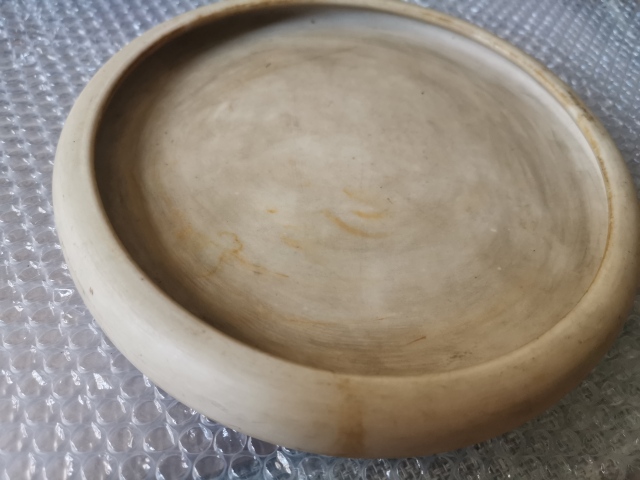 古玩雜項(xiàng)清代，瓷質(zhì)圓硯拍賣，當(dāng)前價(jià)格3333元
