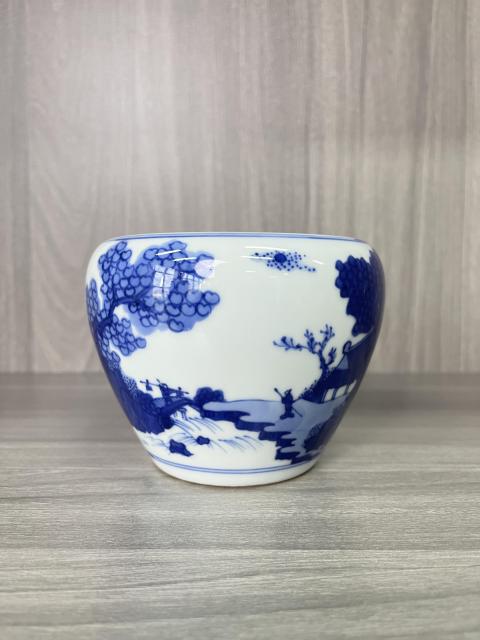 古玩陶瓷民國 極品 人物山水紋青花水呈（文房器）拍賣，當前價格980元