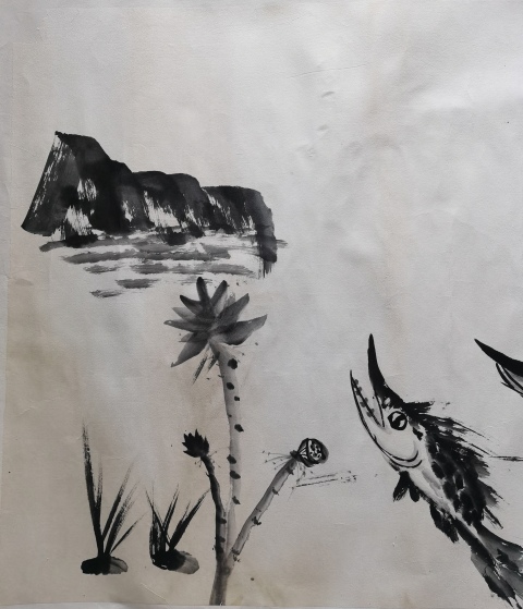 古玩字畫許麟盧大師入室弟子中美協會員馬鏡荏繪畫和為貴拍賣，當前價格699元