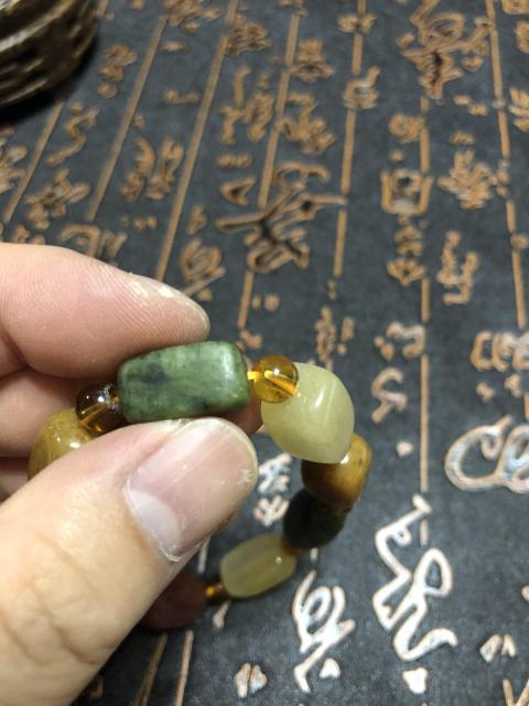 古玩玉器新疆天然多寶玉珠多寶手串拍賣，當前價格339元