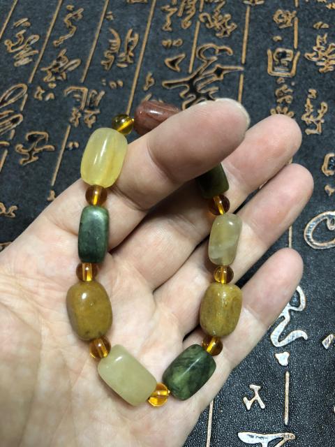 古玩玉器新疆天然多寶玉珠多寶手串拍賣，當前價格339元